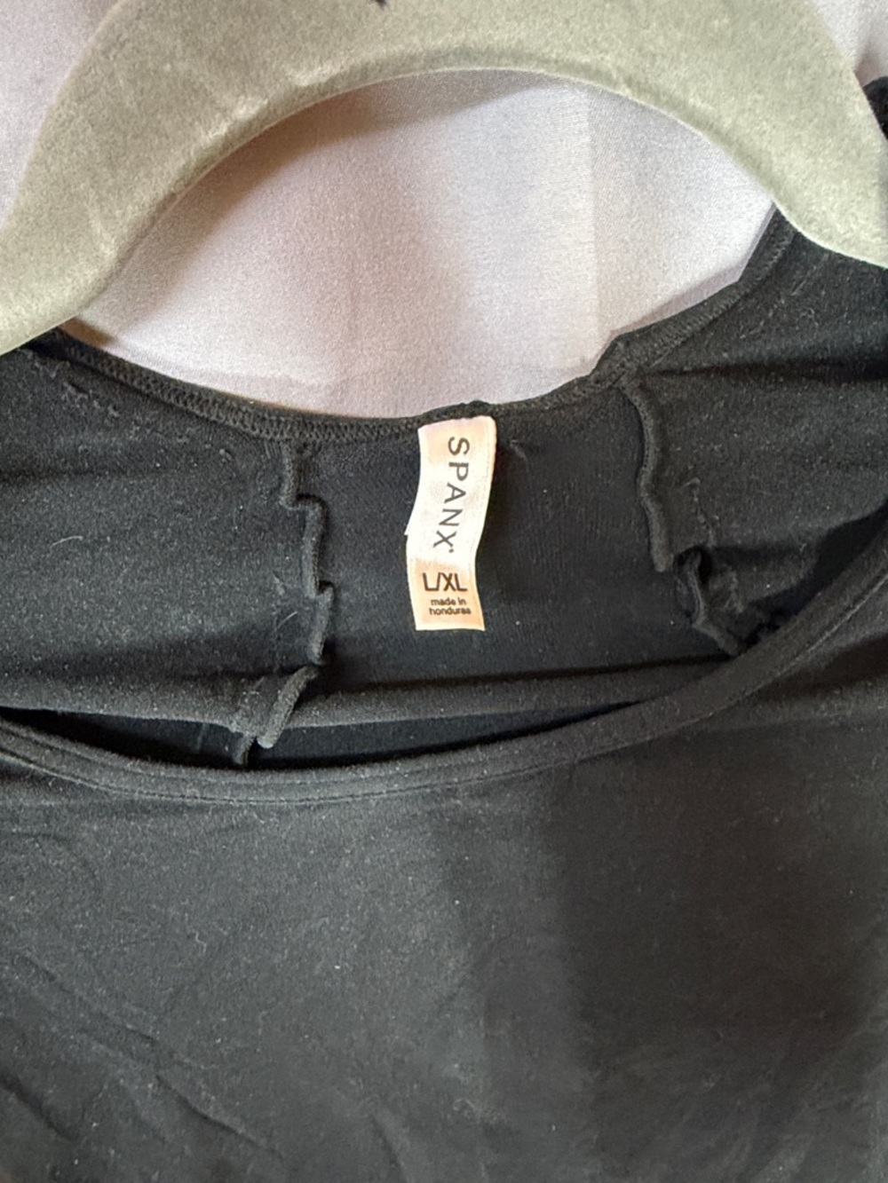 SPANX Black Long Sleeve Cropped Crew Top - Picture 2 of 5